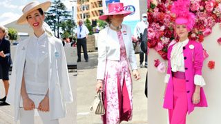 three women in jackets for ascot