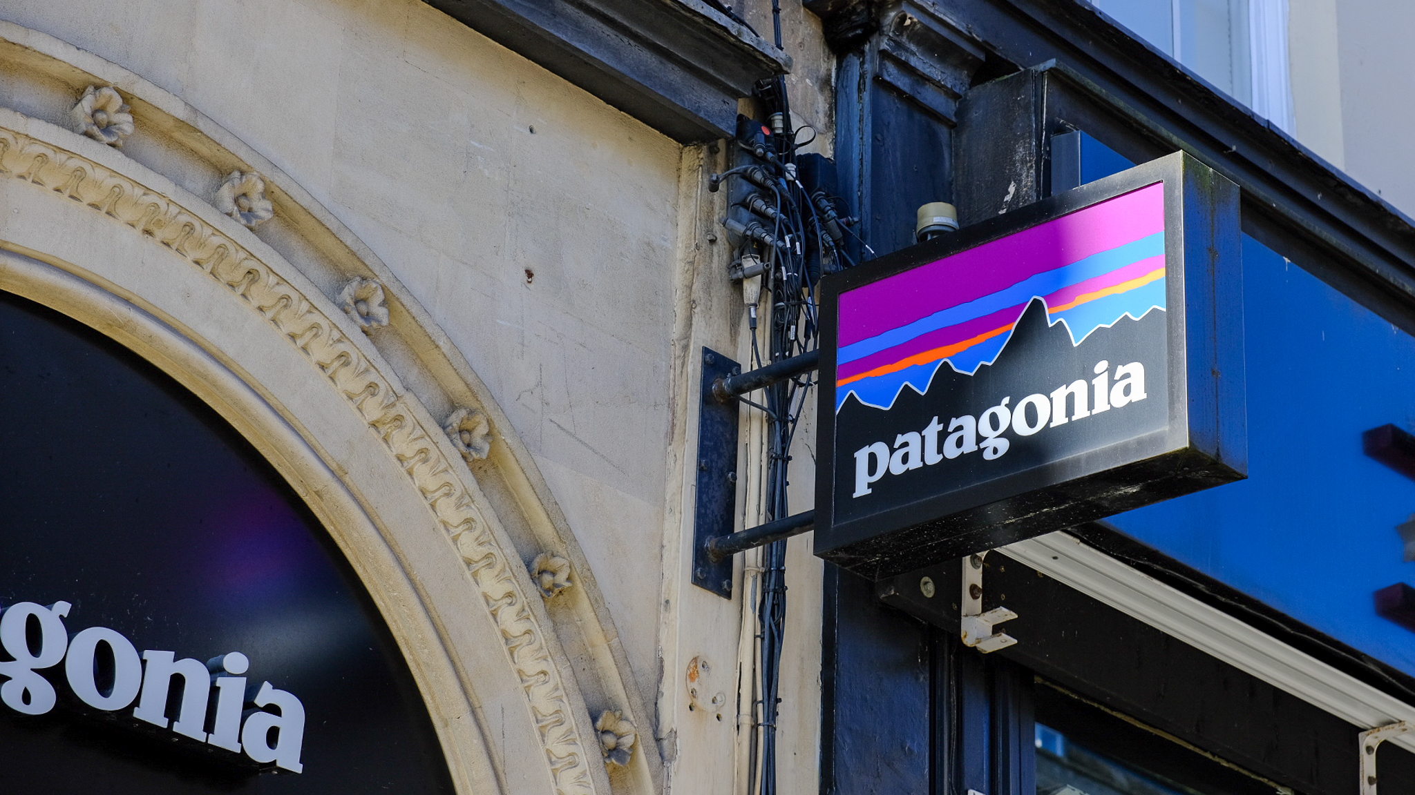 Patagonia store sign on a high street