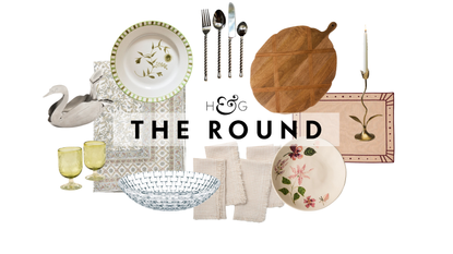 an assortment of table decor