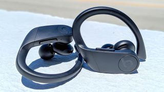 The Beats Powerbeats Pro outside of their charging case