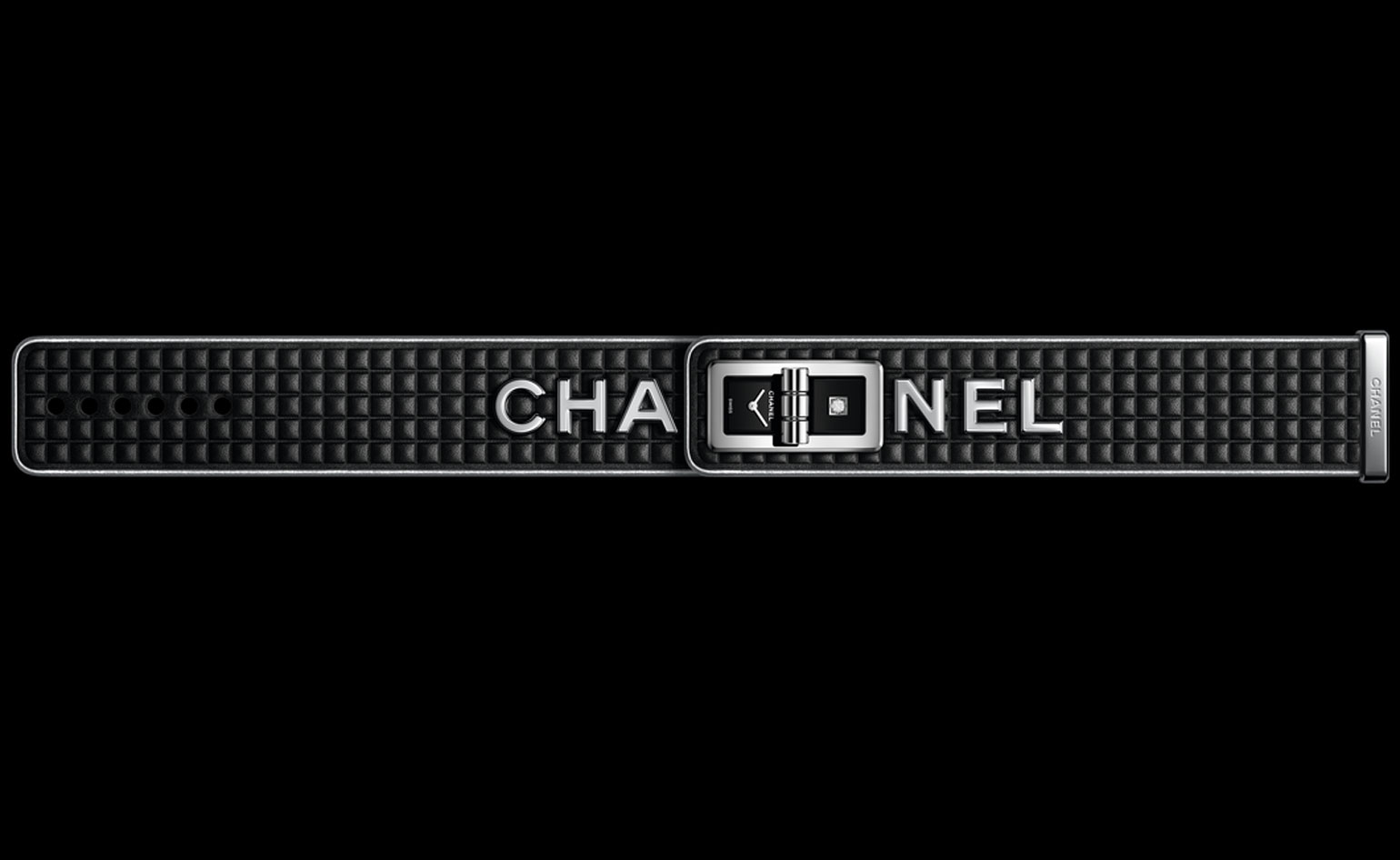 Black Chanel watch from the Wanted collection