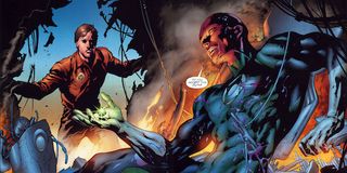 Abin Sur giving Hal Jordan Green Lantern ring
