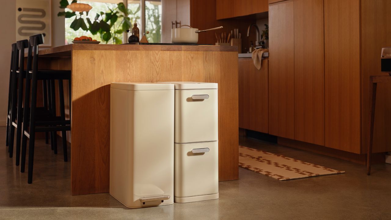  Caraway's 2-in-1 trash bin can declutter your kitchen and it's now $45 off 