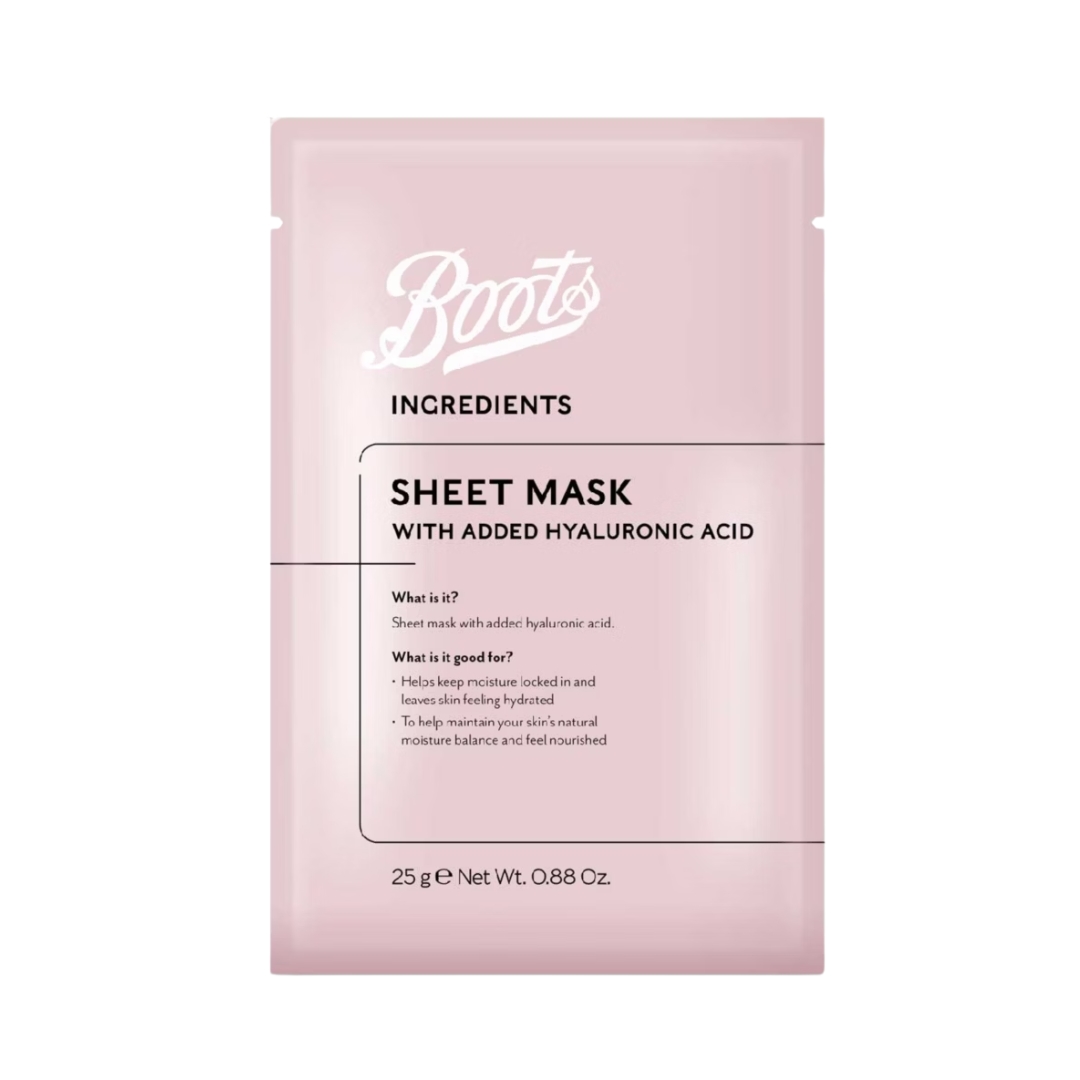 Boots Ingredients Hyaluronic Acid Sheet Mask