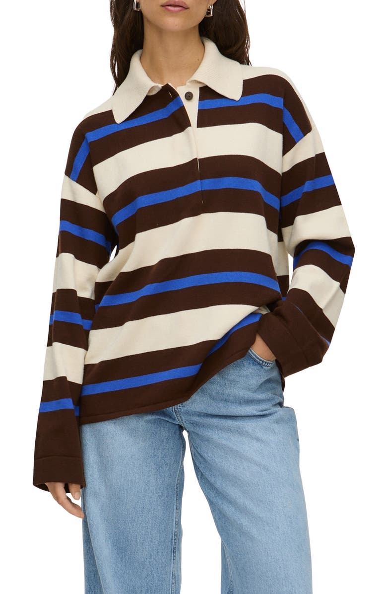 Ester Rugby Stripe Merino Wool &amp;amp; Cotton Sweater