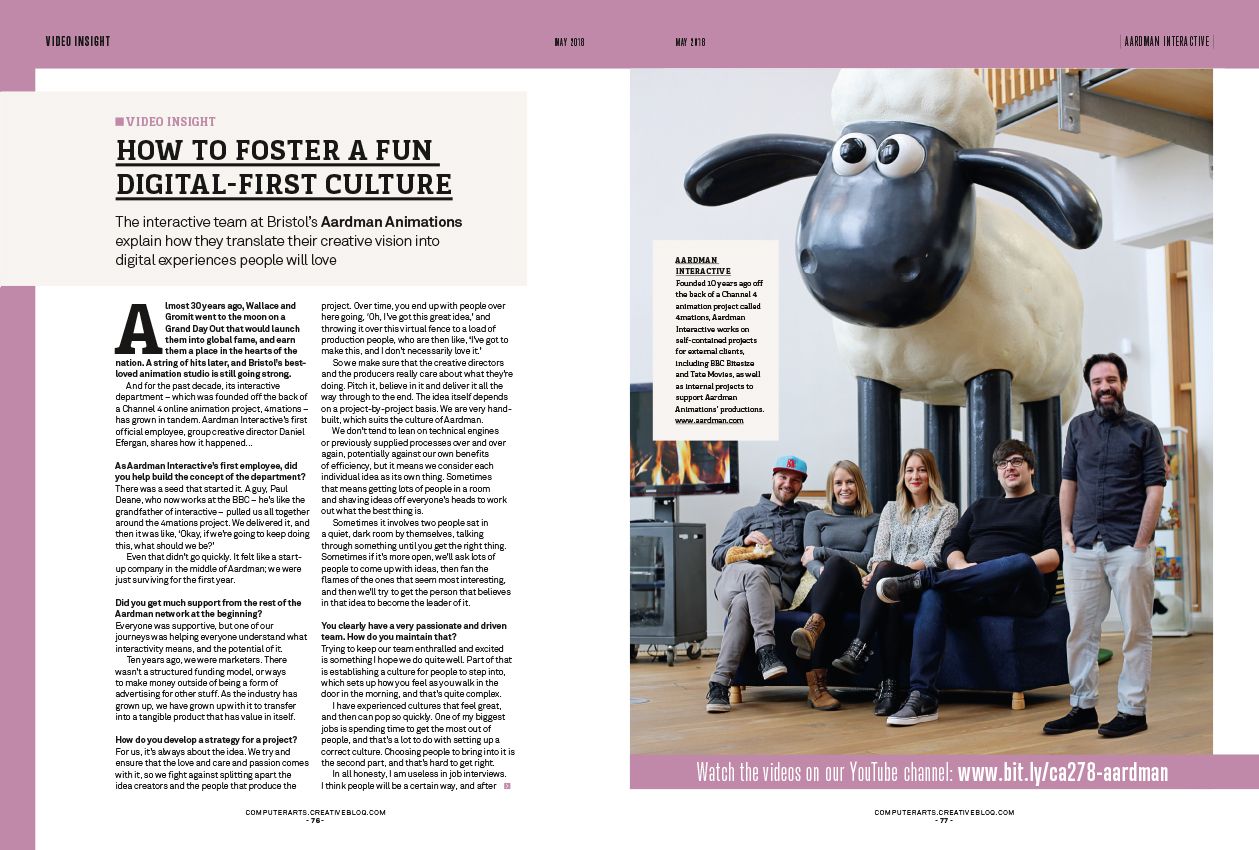It's all fun and games at Aardman Interactive