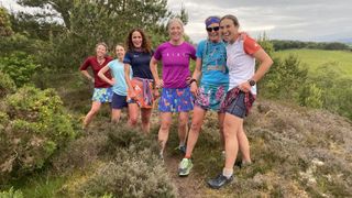 Fiona Russell with running friends