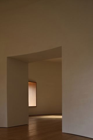Gallery type space inside Buduo Teahouse by Wanmu Shazi