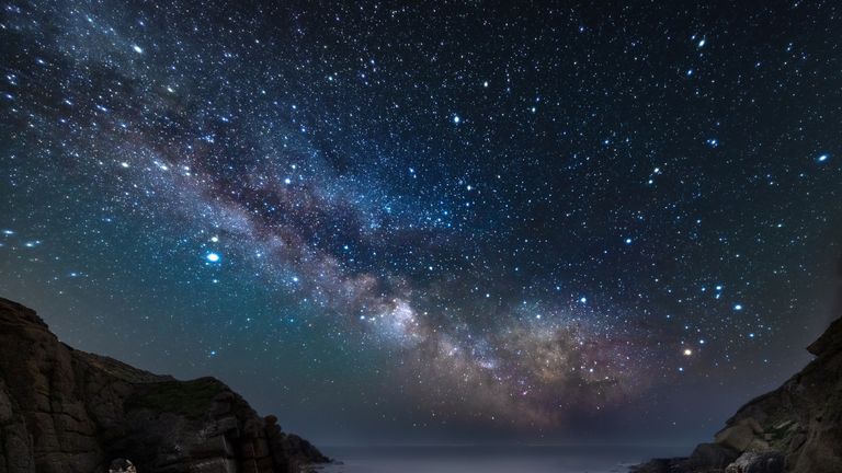 The Galactic Core of the Milky Way , stock photo taken in Cornwall.