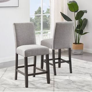 Grey bar stools, Jeanette Counter Height Bar Stool (Set of 2), on sale for Black Friday 