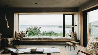 huge picture window seat with sea views
