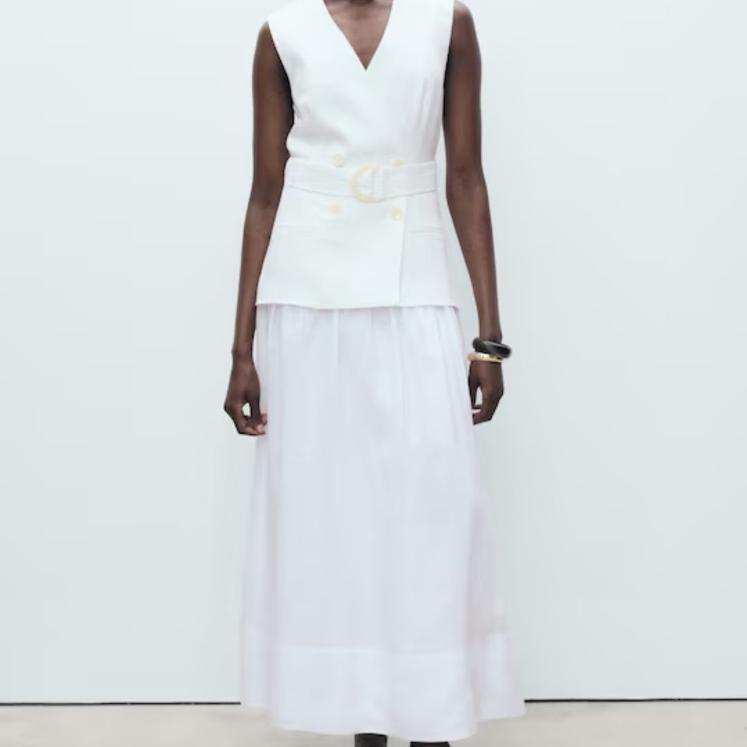 Mango Linen and Ramie Dress