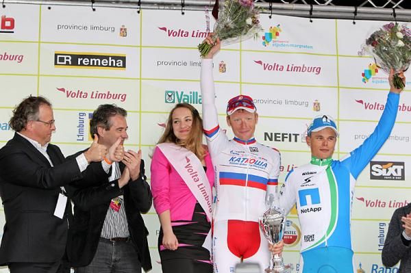 Pavel Brutt (Katusha) on the podium