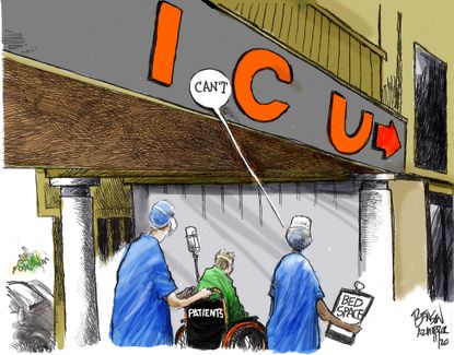 Editorial Cartoon U.S. COVID hospitals