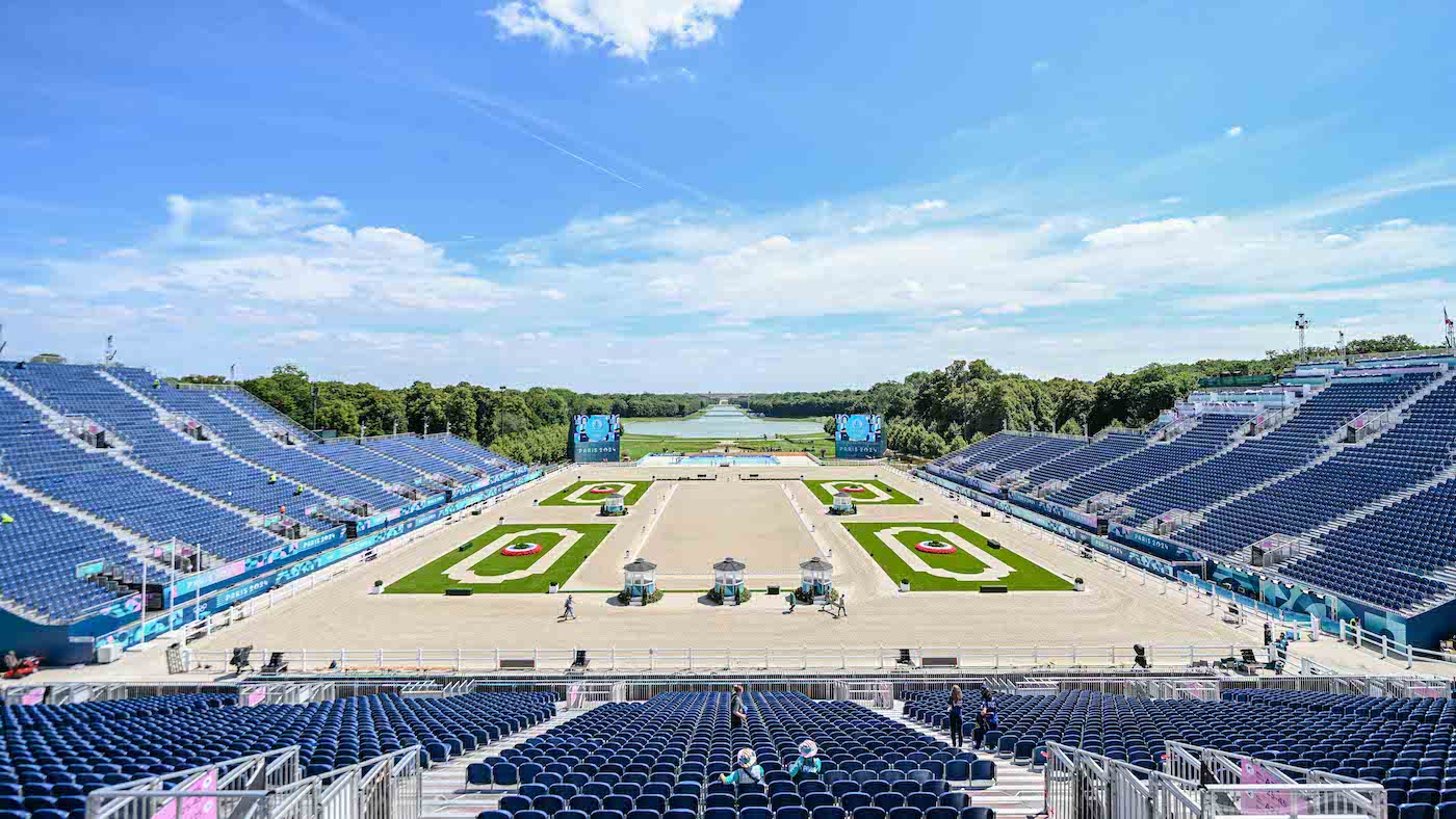 Olympic dressage arena at Versailles, Paris Olympics 2024