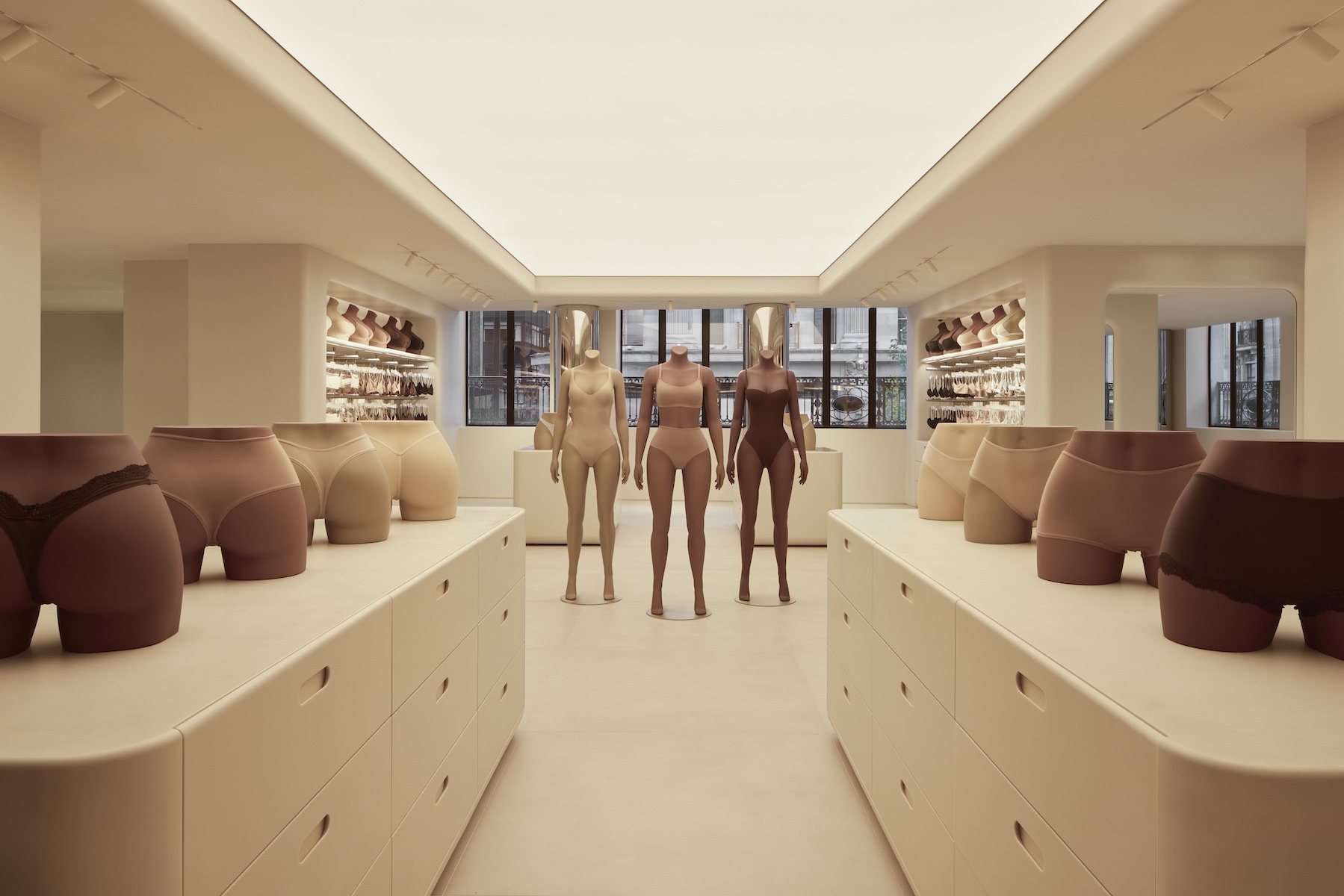 Skims store interior London by Kim Kardashian and Rafael de Cardenas