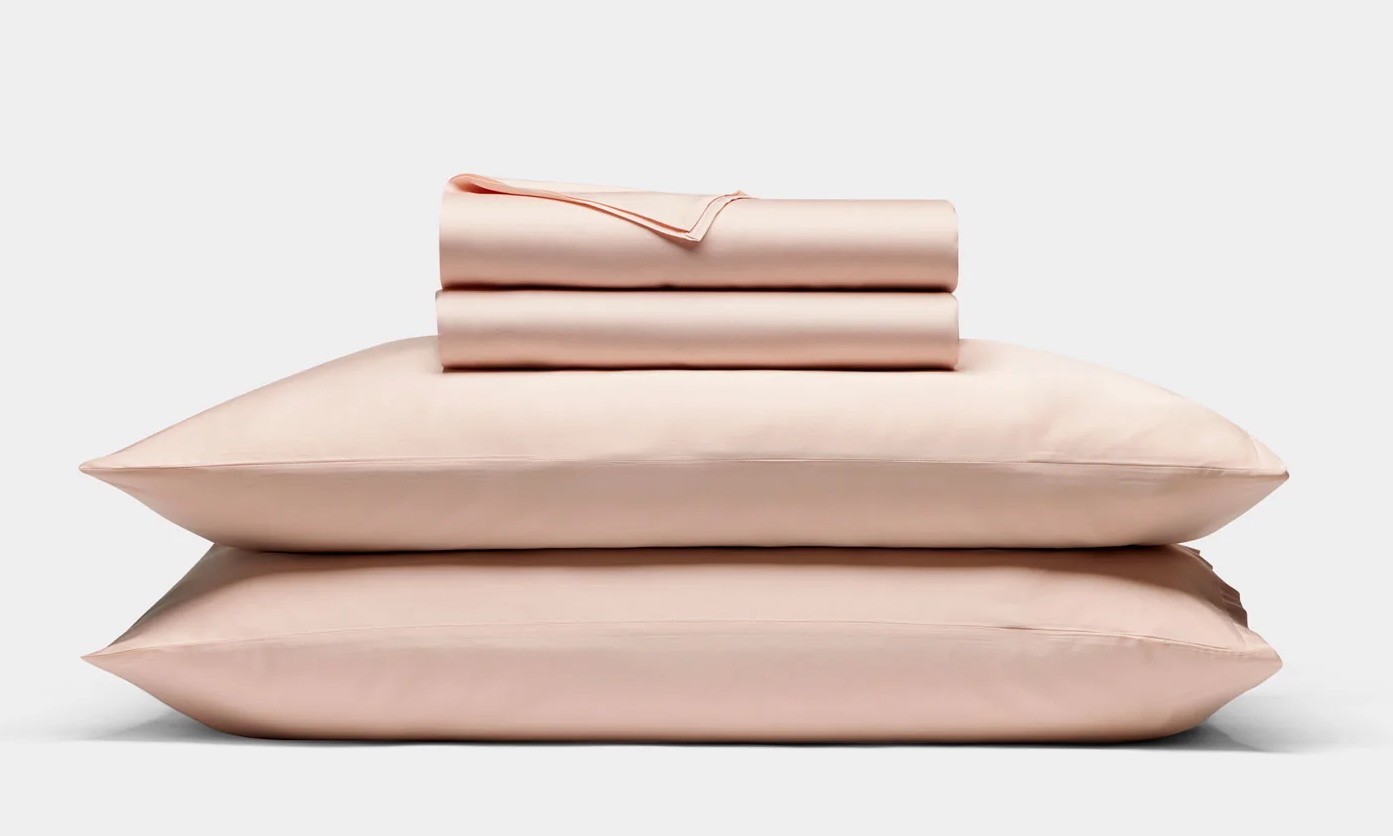 A set of Cozy Earth bamboo sheets
