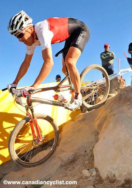 Swiss Christoph Sauser, 2008 World Champion, had no answers today.