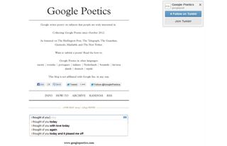 Google Poetics