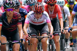Young rider classification leader Juliette Labous (Sunweb)