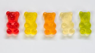 Gummy bears in a row