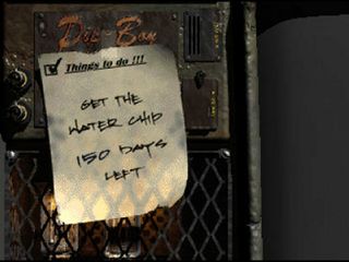 A post-it note that reads, "GET THE WATER CHIP 150 DAYS LEFT"