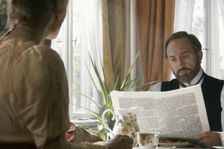Michael McElhatton plays Dr. Philipp Lenard and Silvina Buchbauer plays his wife, Katharina Lenard, in National Geographic's "Genius."