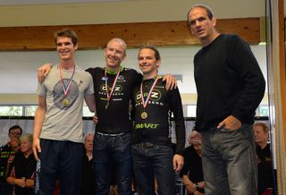 Rugby legend Martin Johnson presented the prizes, National 10-mile time trial 2015