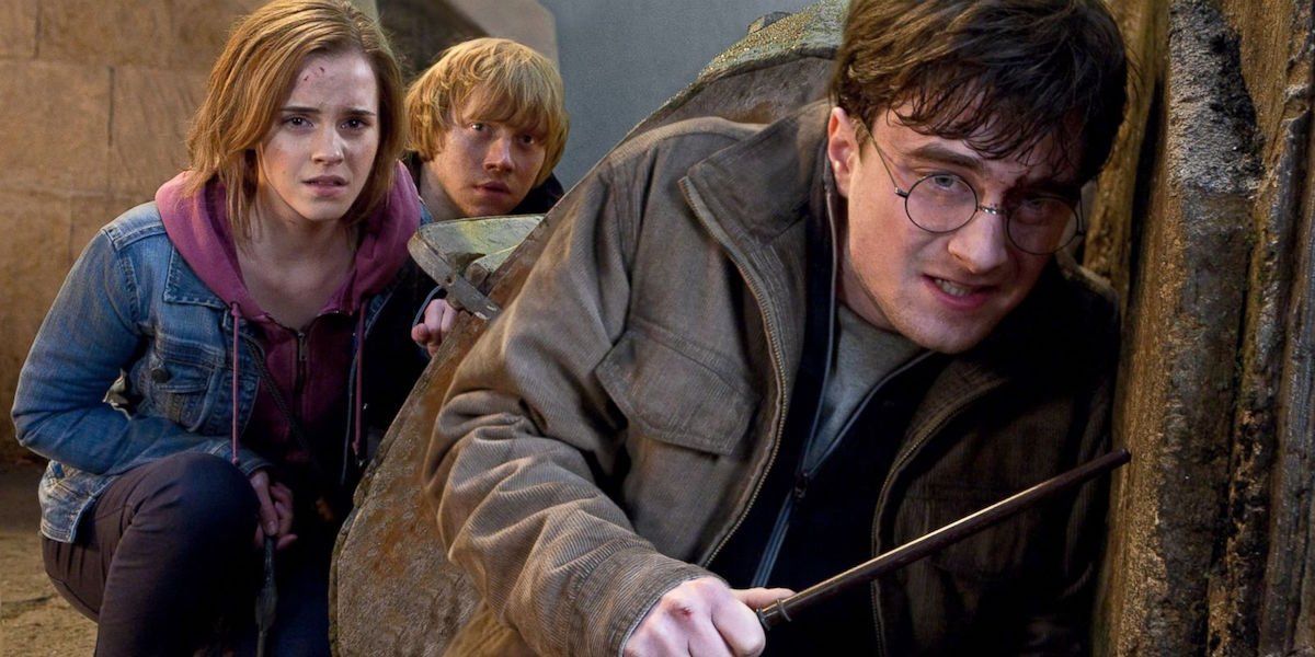 Daniel Radcliffe, Emma Watson and Rupert Grint in Harry Potter and the Deathly Hallows