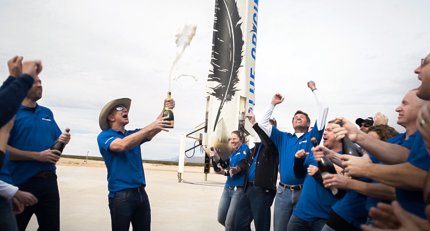 Blue Origin Team celebration