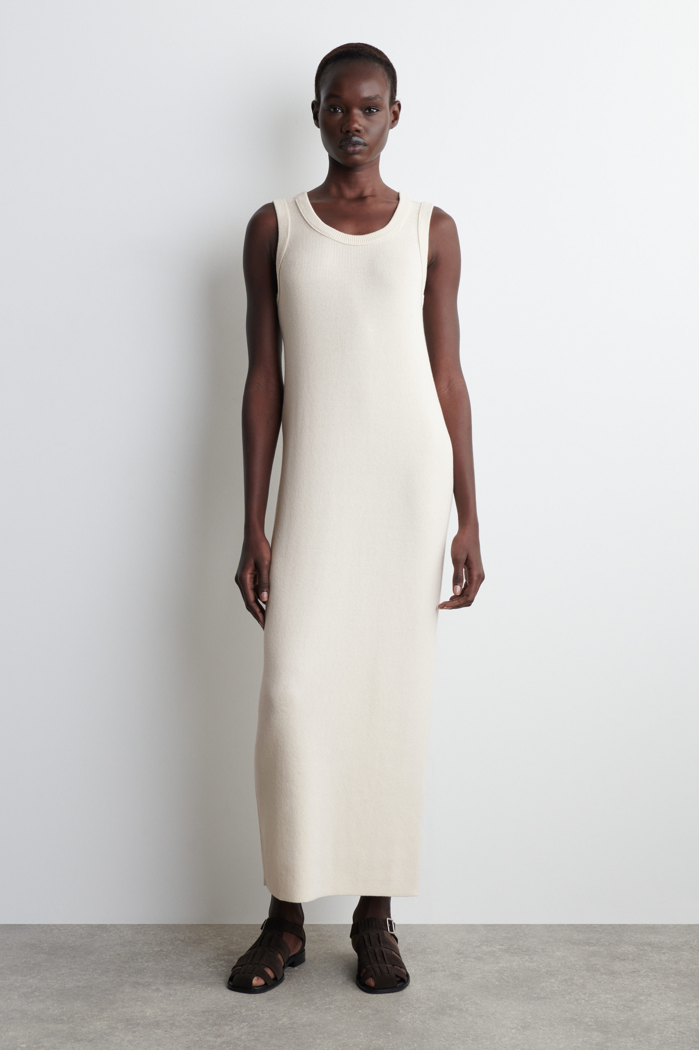 Cotton-Silk Tank Dress