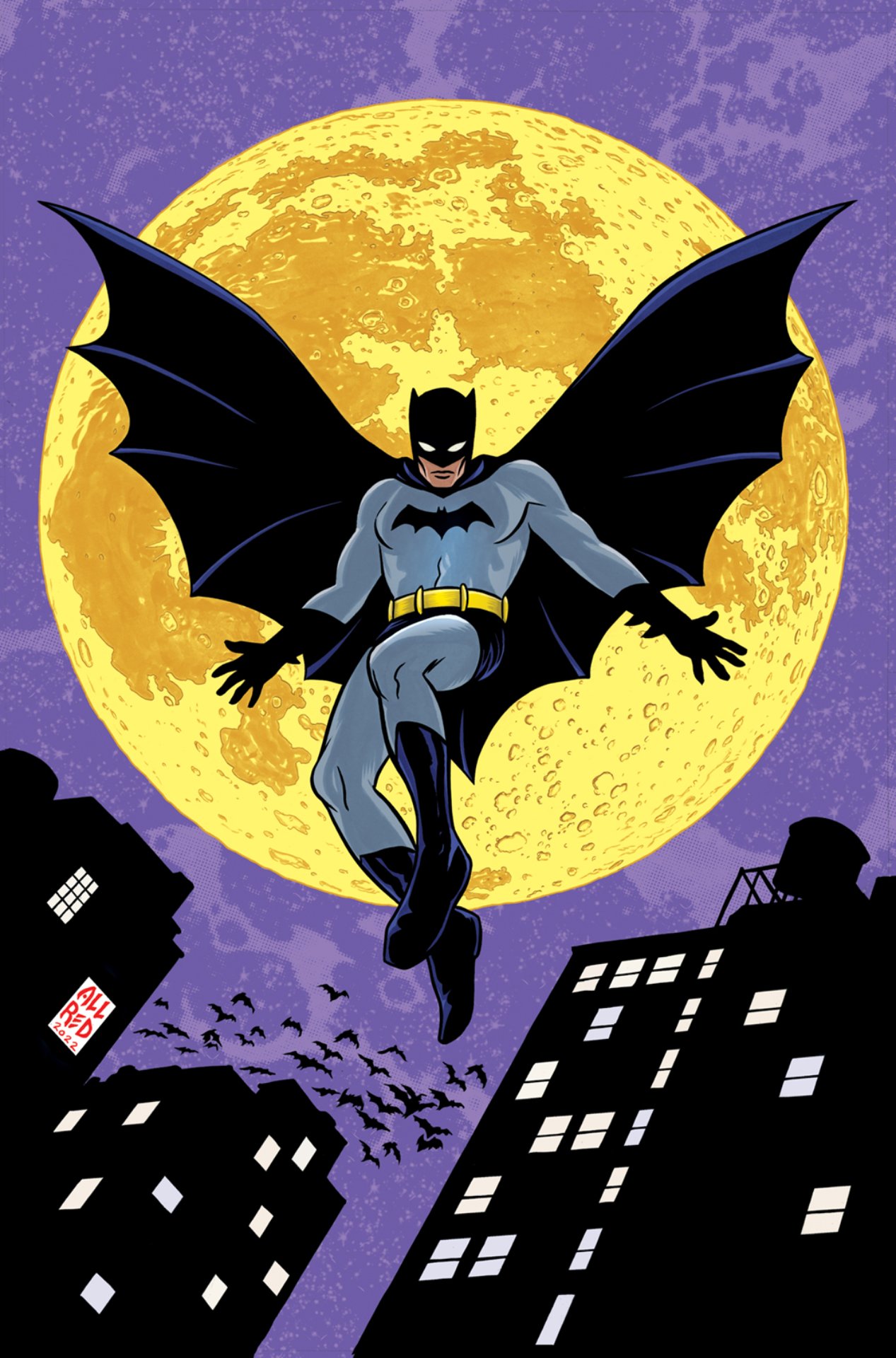 Batman: The Audio Adventures #1 variant cover by Michael Allred