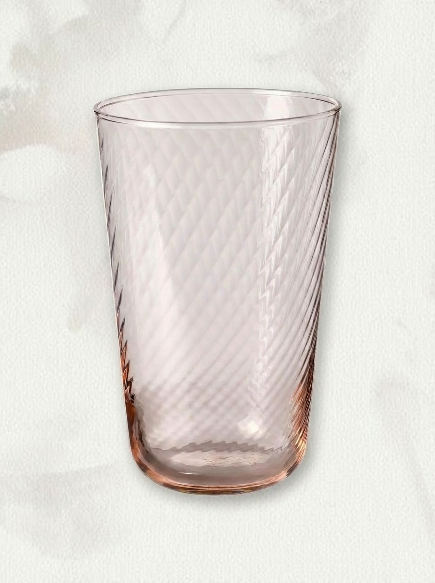 Pink water glass