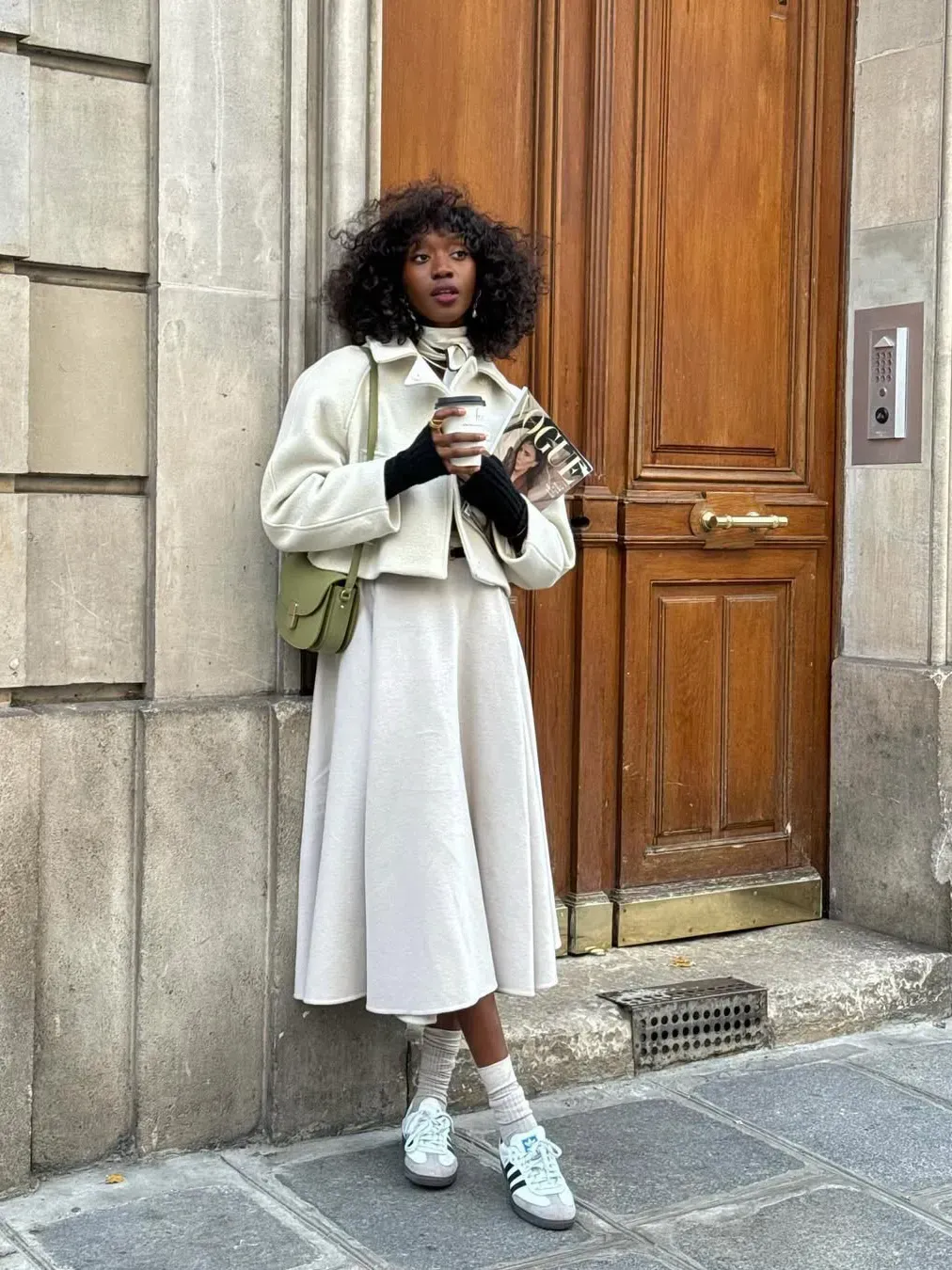 Emmanuelle Koffi wearing Adidas.