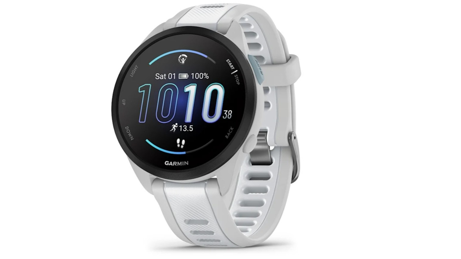 Garmin Forerunner 165 smart watch on a white background