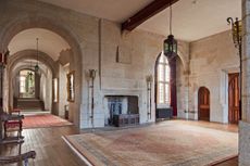 Fig 1: The main hall and passage to the drawing room. Castle Drogo, Devon. Designed and built by Sir Edwin Lutyens. Photographed by Dylan Thomas for Country Life Magazine, May 2023.