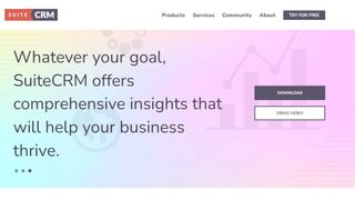 Website screenshot for SuiteCRM.