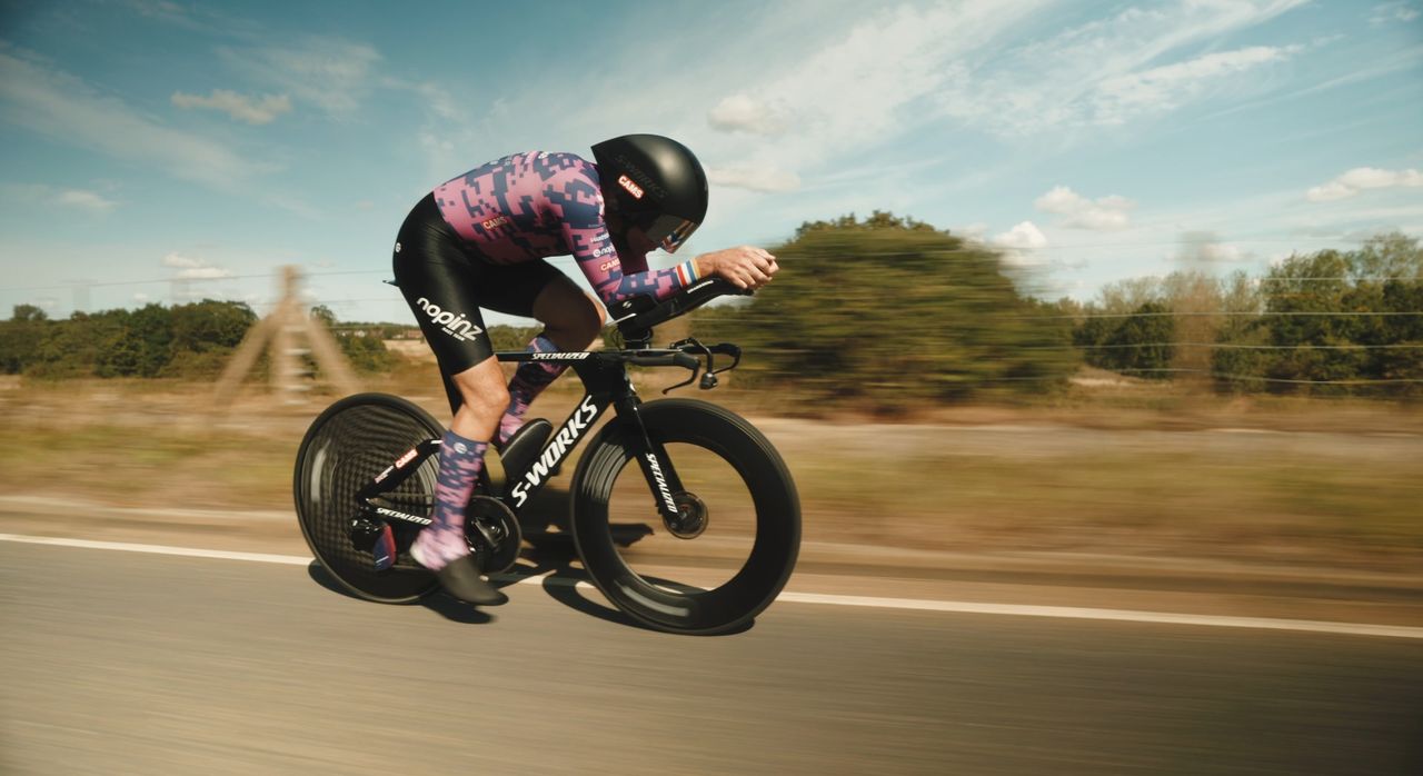 Alex Dowsett riding his TT bike fitted with the Body Rocket aero system