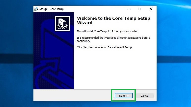 How to check your PC's CPU temperature step 4: Click Next