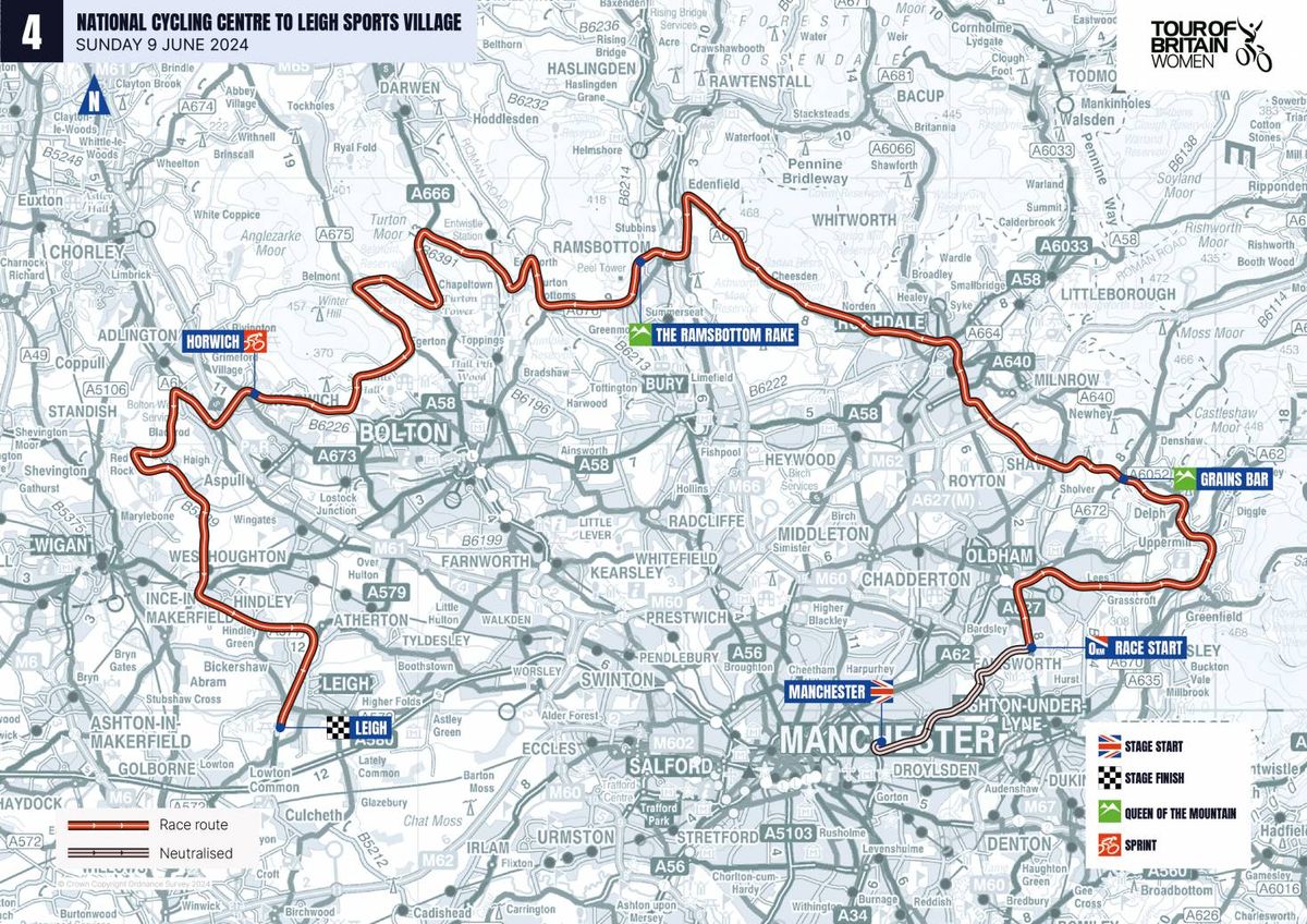 Tour of Britain Girls 2024 route