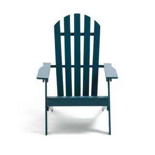 A green adirondack chair