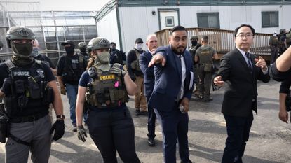 Sen. Andy Kim (D-NJ) tries to broker peace at Delaney Hall immigration facility