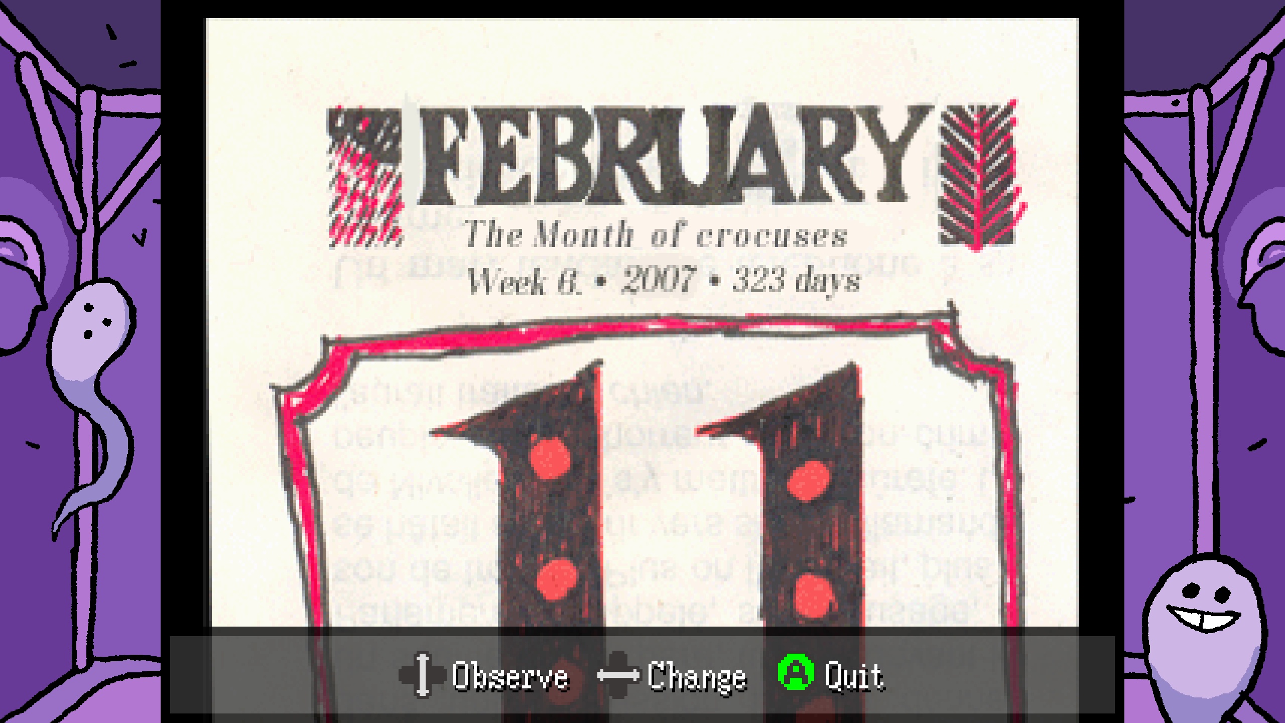 Reading the February banner in OFF