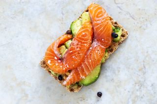 Healthy snack ideas: Salmon and avocado