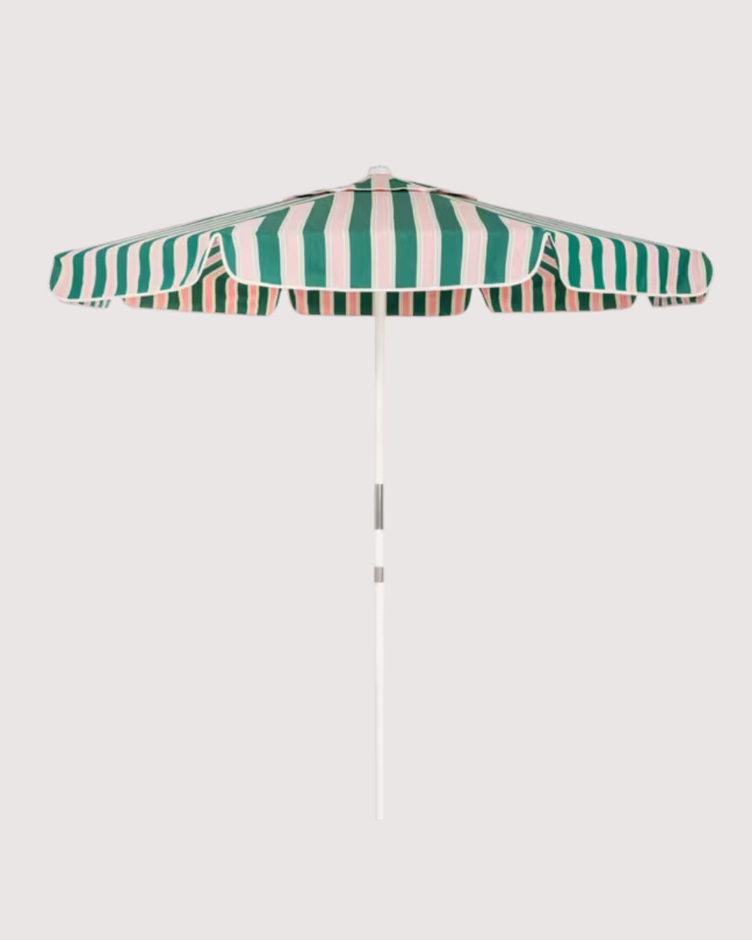 Business & Pleasure Co. Striped Market Parasol, 2m, Green