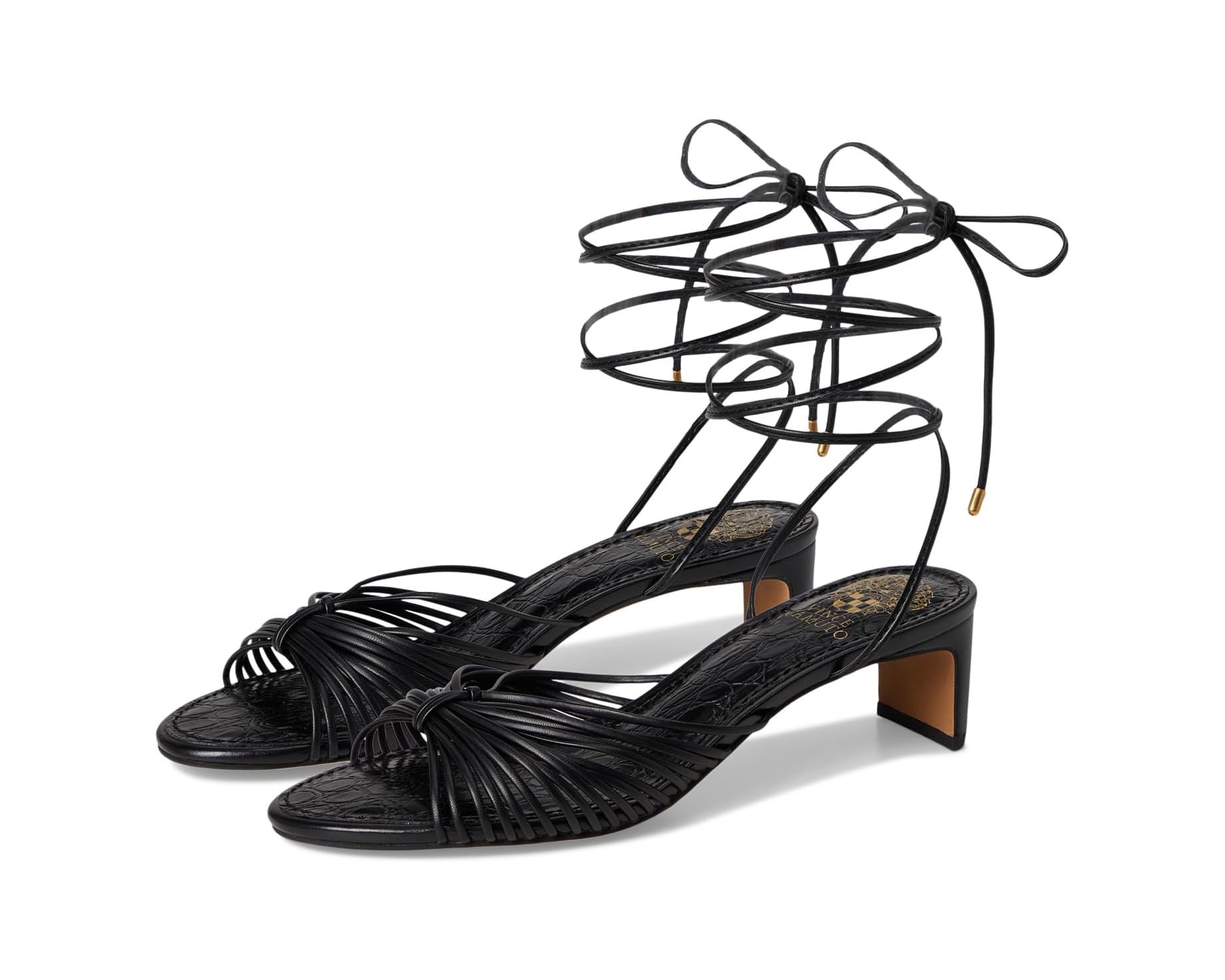 Lory Ankle Wrap Kitten Heel Sandals
