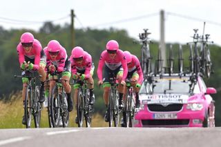 The EF Education First-Drapac team in formation