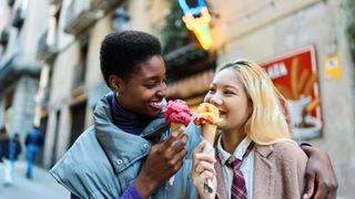 Couple eating ice cream