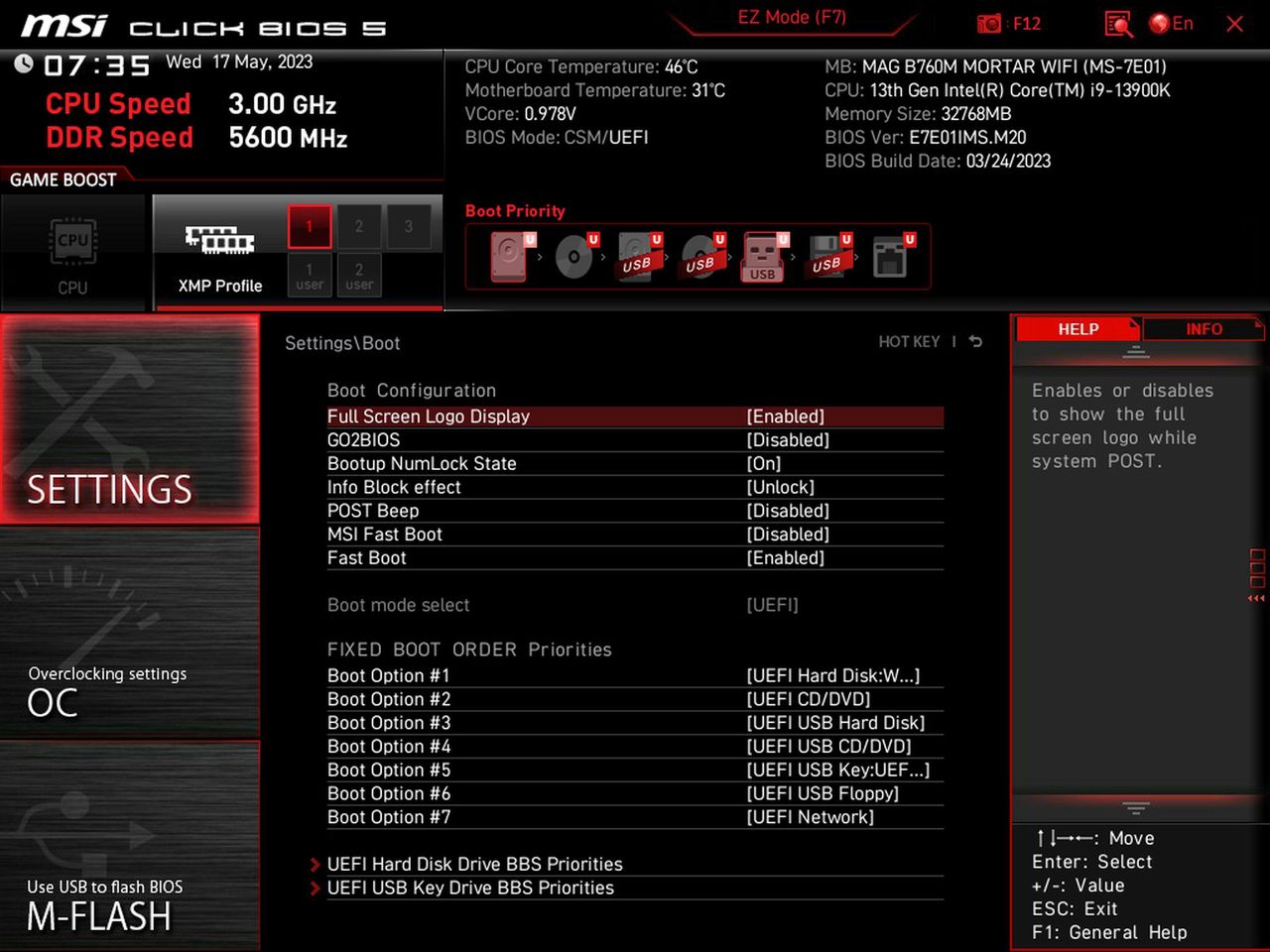MSI MAG B760M Mortar Wi-Fi