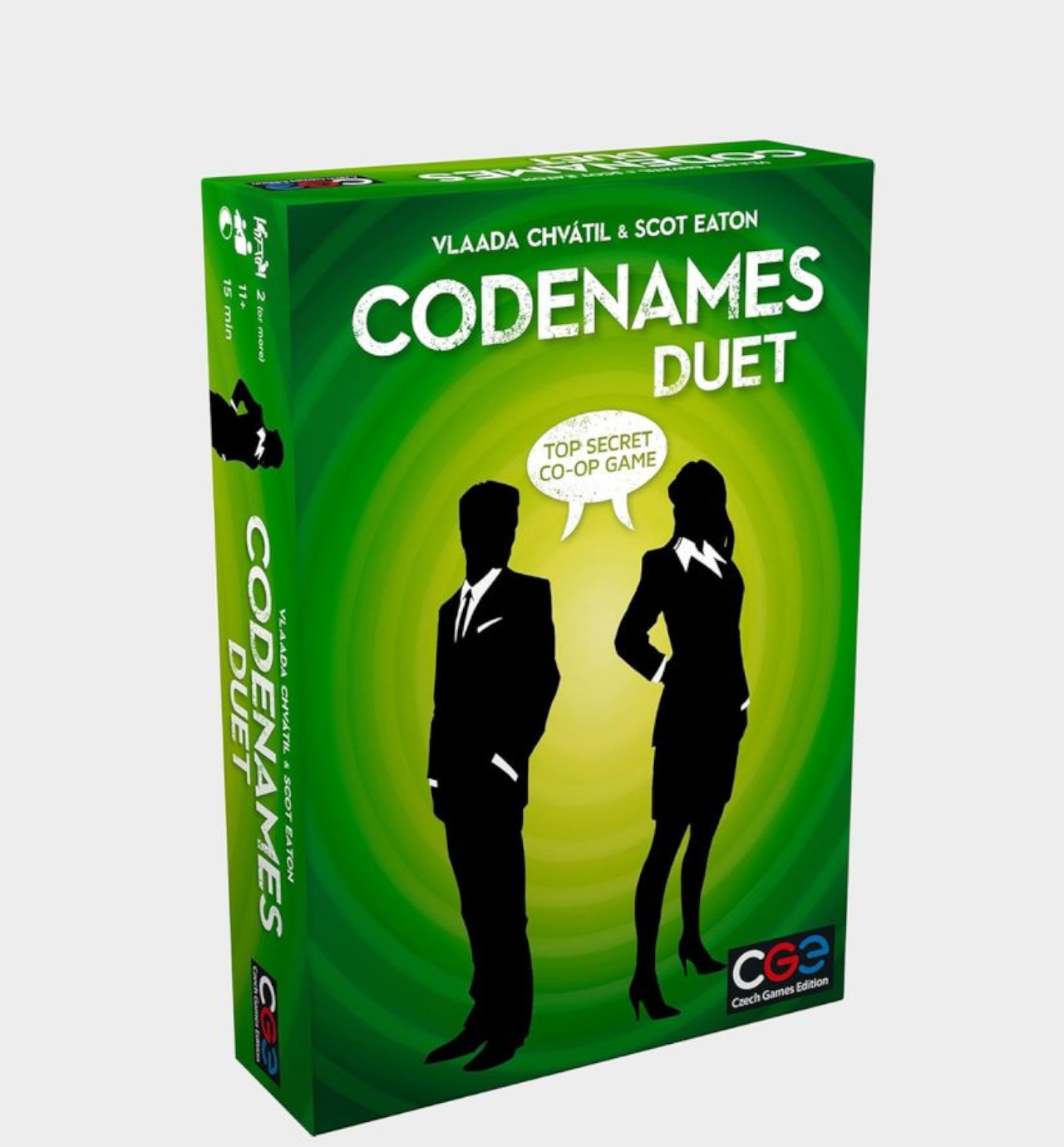 Codenames Duet box on a plain background